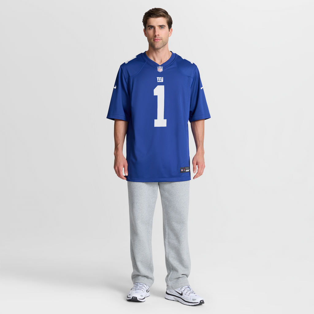 New York Giants Malik Nabers Royal Player Game Jersey product image 7, provided for visual reference and product detail