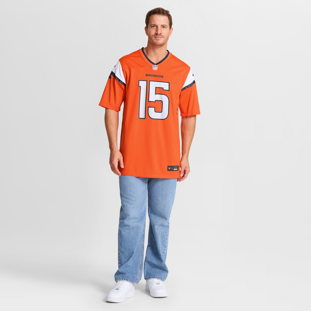 Denver Broncos Nik Bonitto Orange Team Game Jersey product image 15, provided for visual reference and product detail review