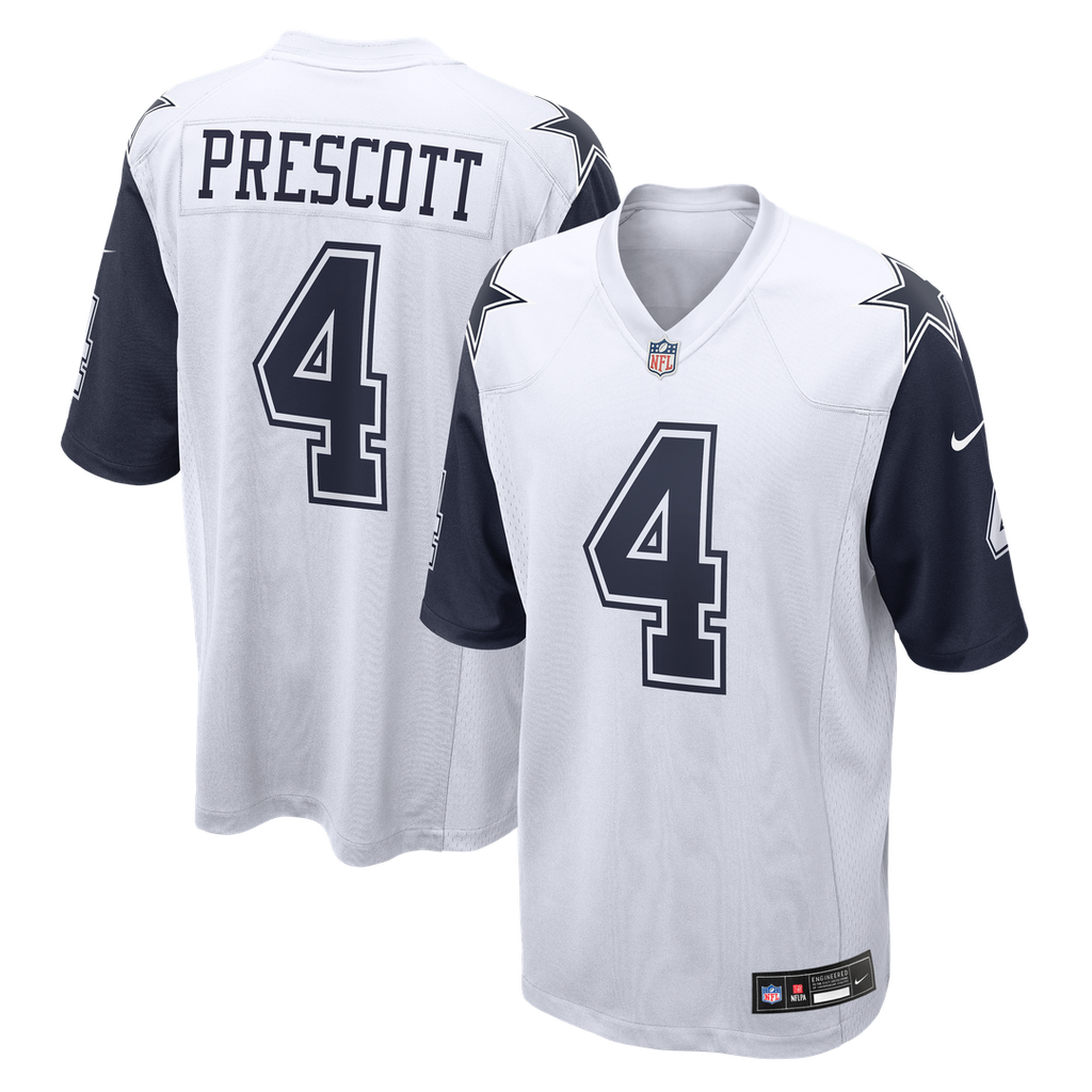 Dallas Cowboys Dak Prescott Navy Alternate Game Team Jersey product image 13, provided for visual reference and product
