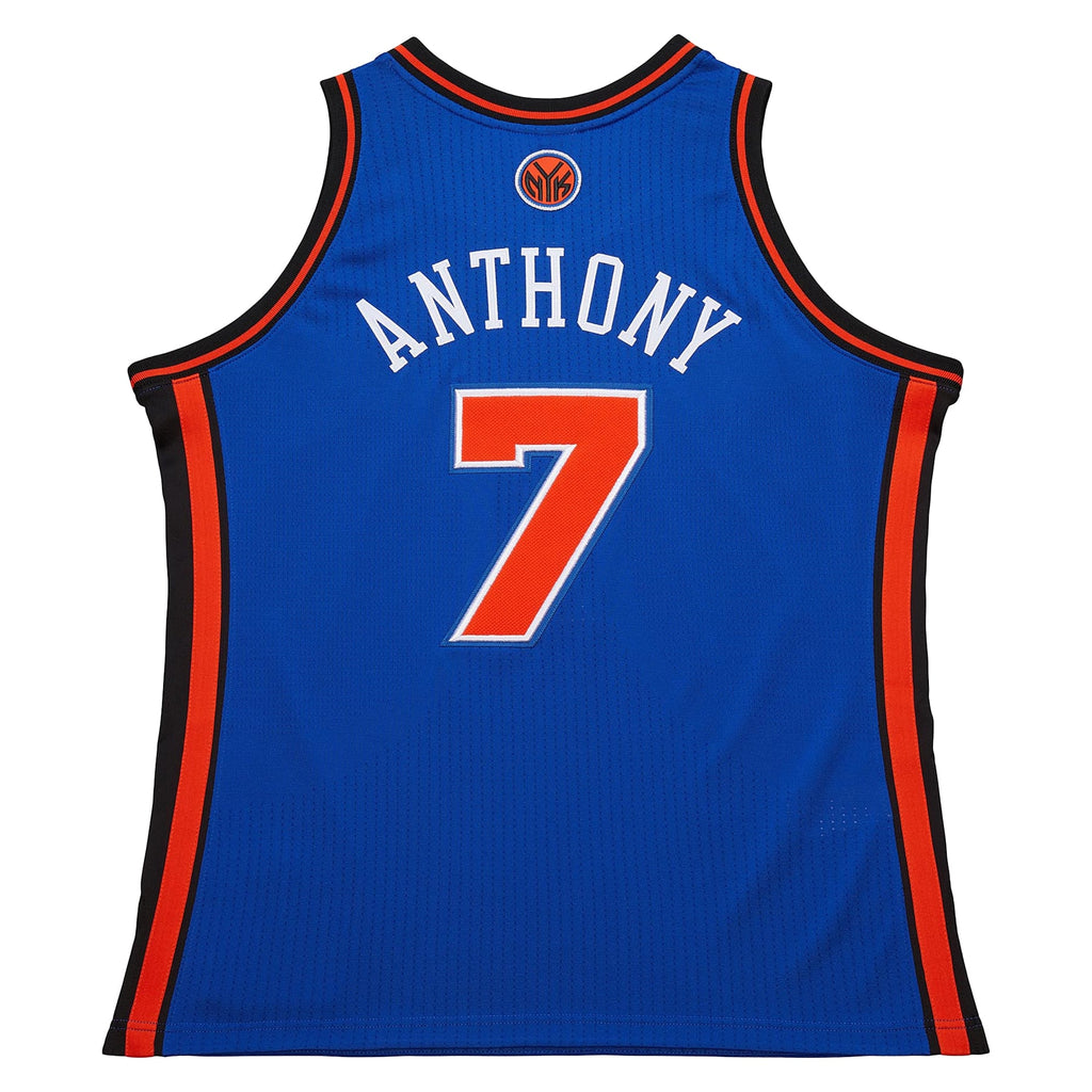 New York Knicks Carmelo Anthony Mitchell & Ness Blue 2010/11 Hardwood Classics Authentic Jersey for Men product image 4,