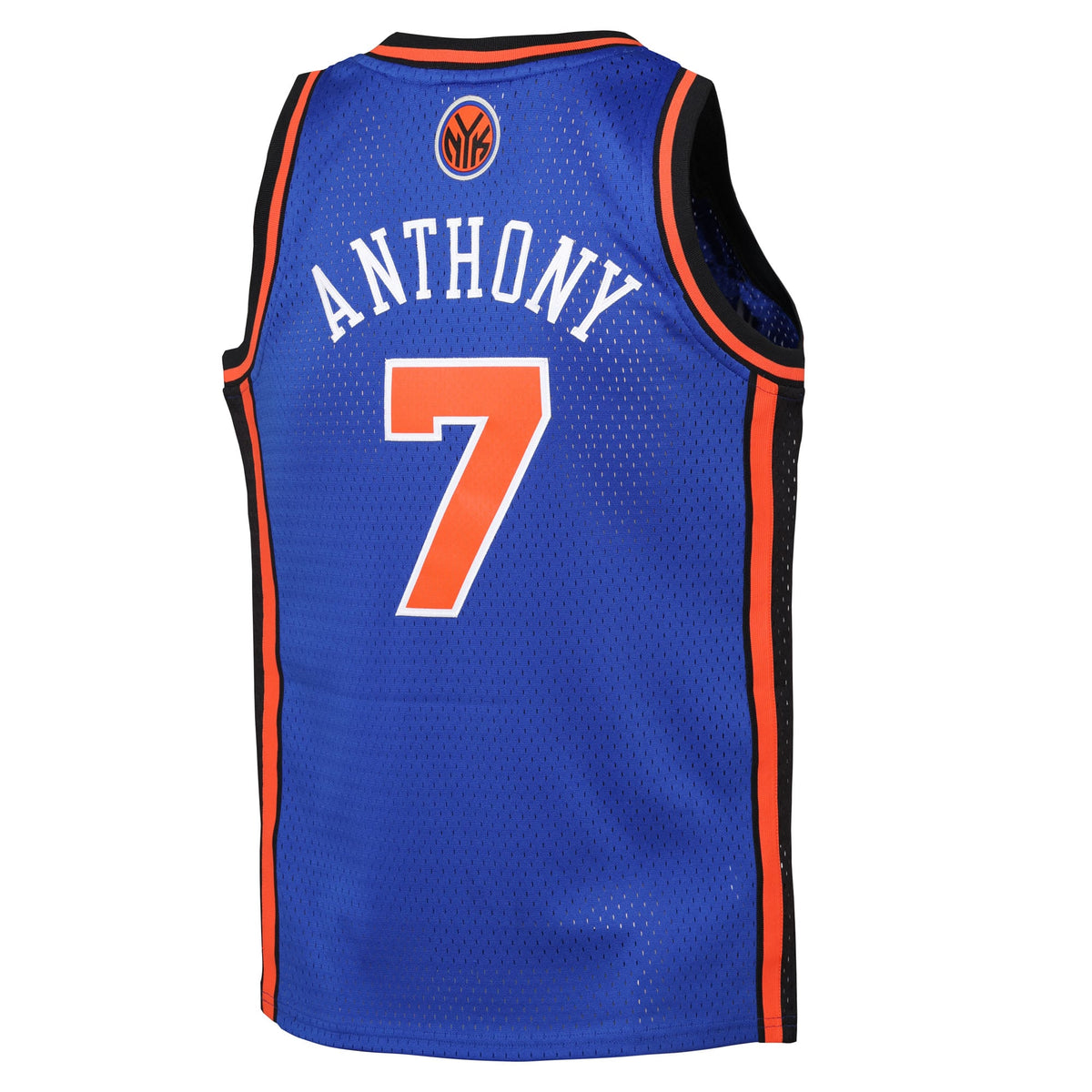 Youth New York Knicks Carmelo Anthony Mitchell & Ness Blue 2010/11 Hardwood Classics Swingman Jersey product image 4,