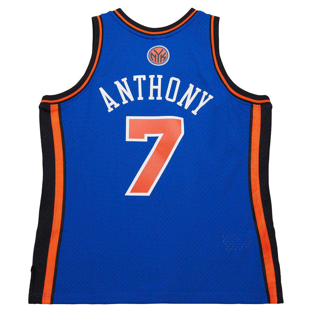 New York Knicks Carmelo Anthony Mitchell & Ness Blue Big & Tall 2010/11 Swingman Jersey for Men product image 4, provided