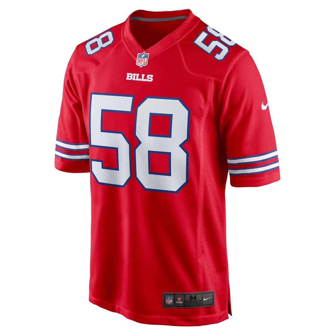 Buffalo Bills Matt Milano Royal Game Player Jersey product image 18, provided for visual reference and product detail review
