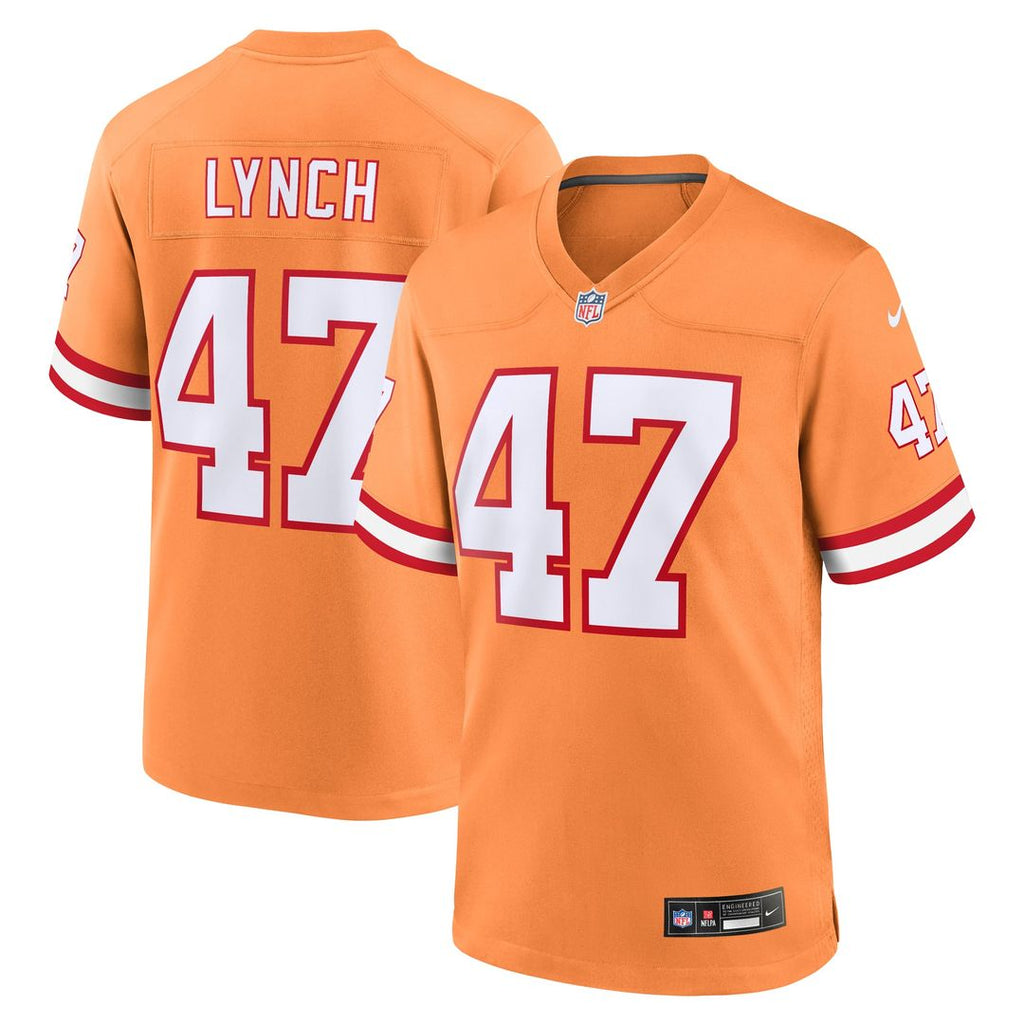 Tampa Bay Buccaneers John Lynch Orange Throwback Game Jersey product image 1, provided for visual reference and product
