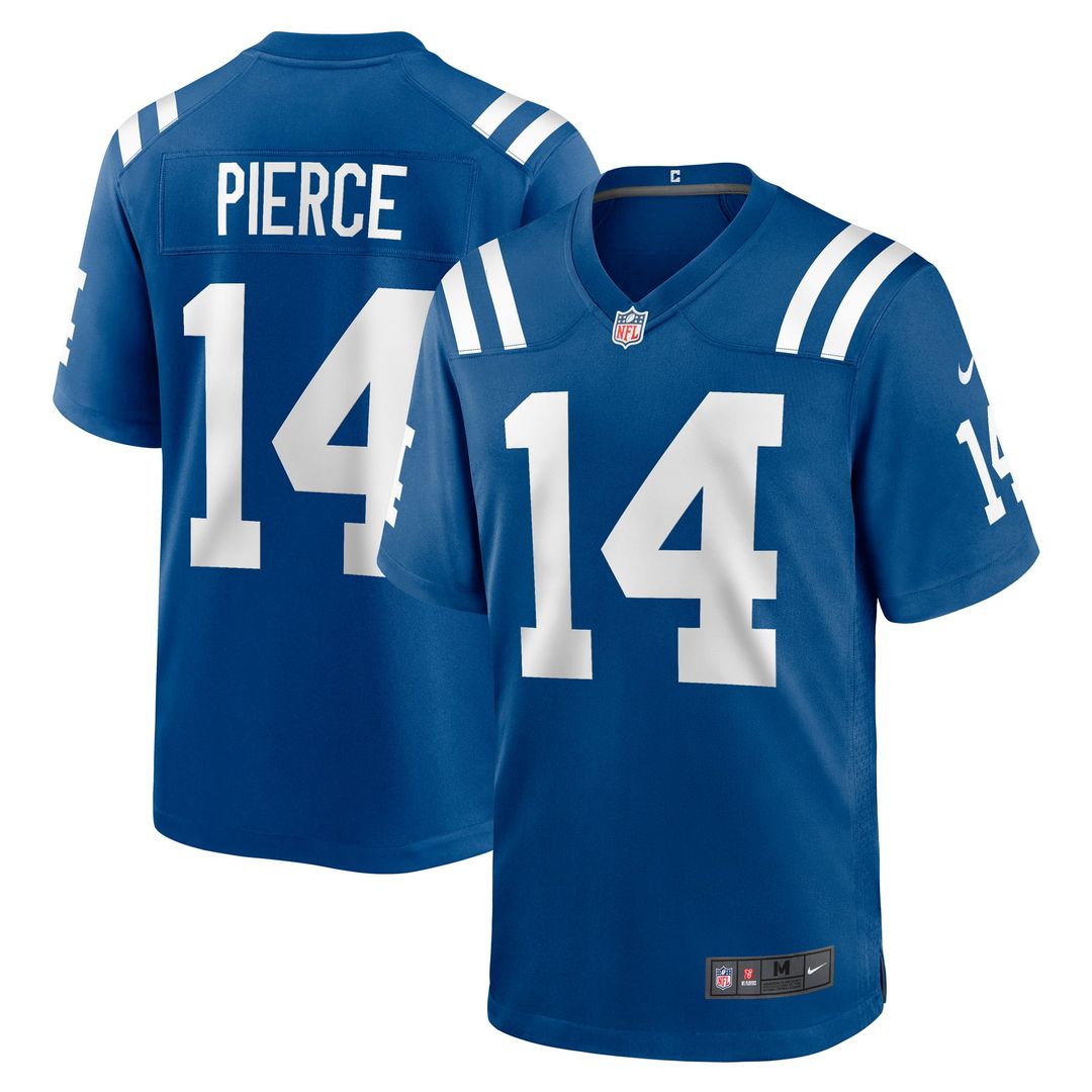 Indianapolis Colts Alec Pierce Royal Player Game Jersey product image 1, provided for visual reference and product detail