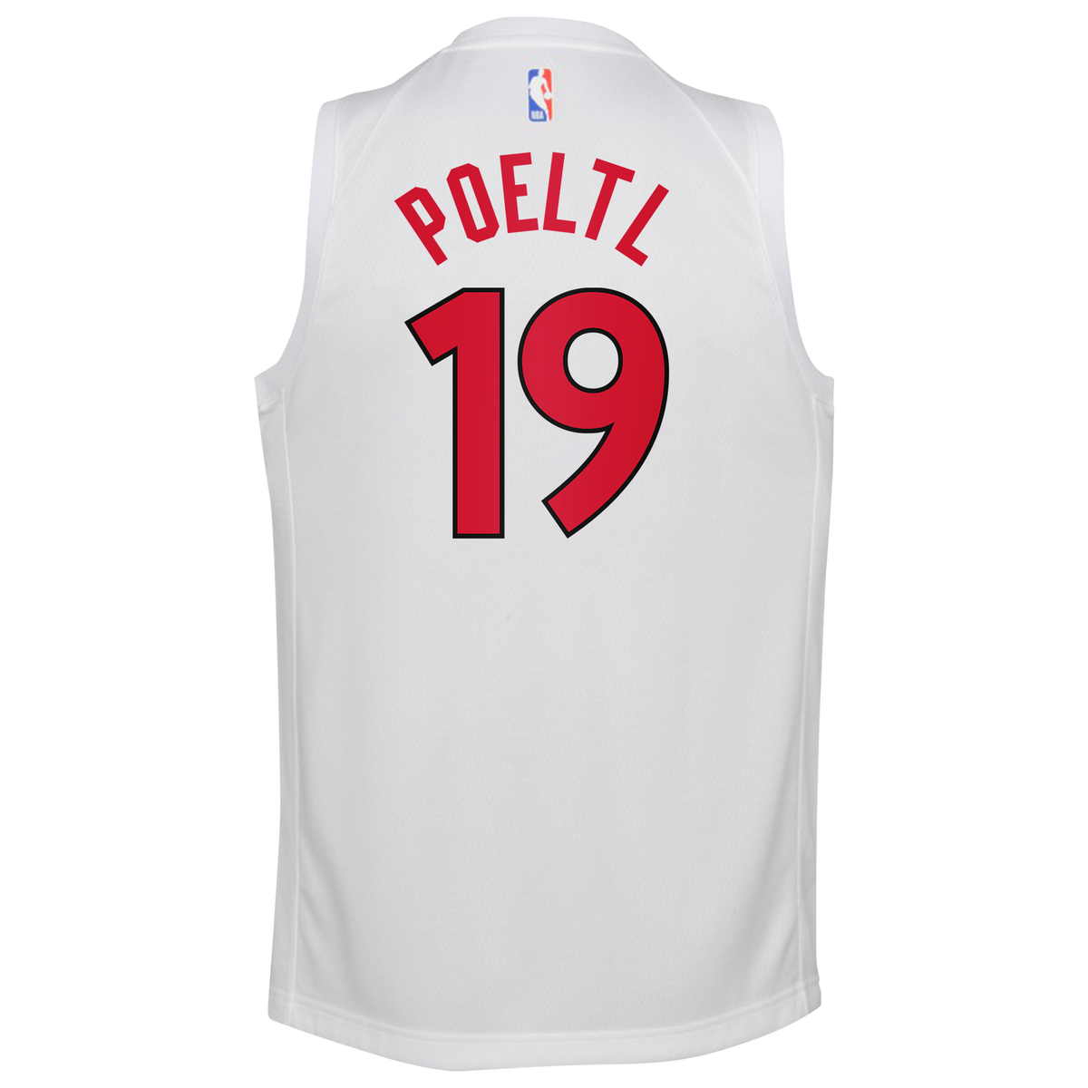 Jakob Poeltl Toronto Raptors Association Edition Swingman Jersey - White - Youth product image 4, provided for visual