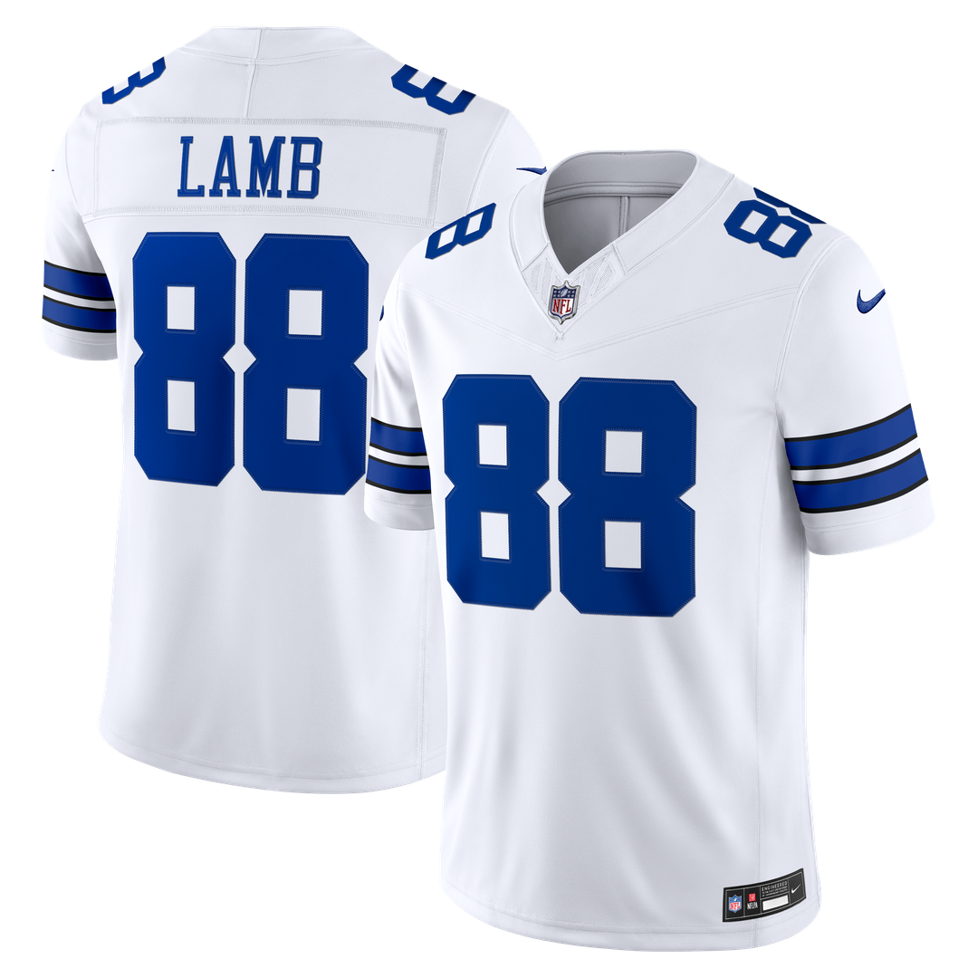 Dallas Cowboys CeeDee Lamb White Vapor F.U.S.E. Stitched Limited Jersey product image 4, provided for visual reference and