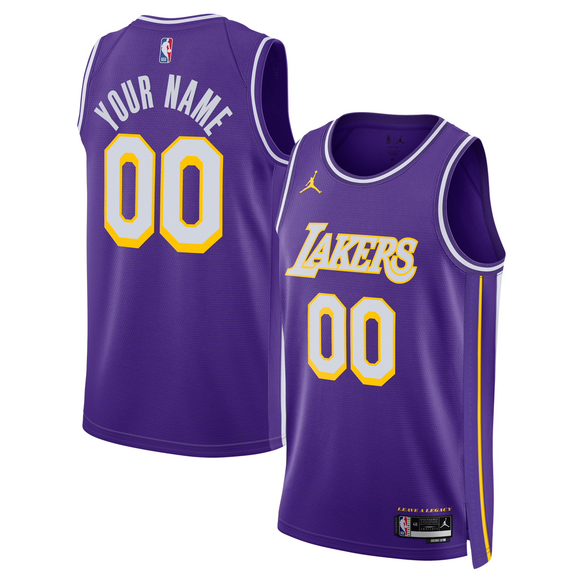 Los Angeles Lakers Statement Basketball Jersey - Custom - Unisex product image 1, provided for visual reference and product