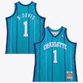 Charlotte Hornets Baron Davis 1999 Swingman Road Authentic Basketball Jersey - Teal product image 1, provided for visual
