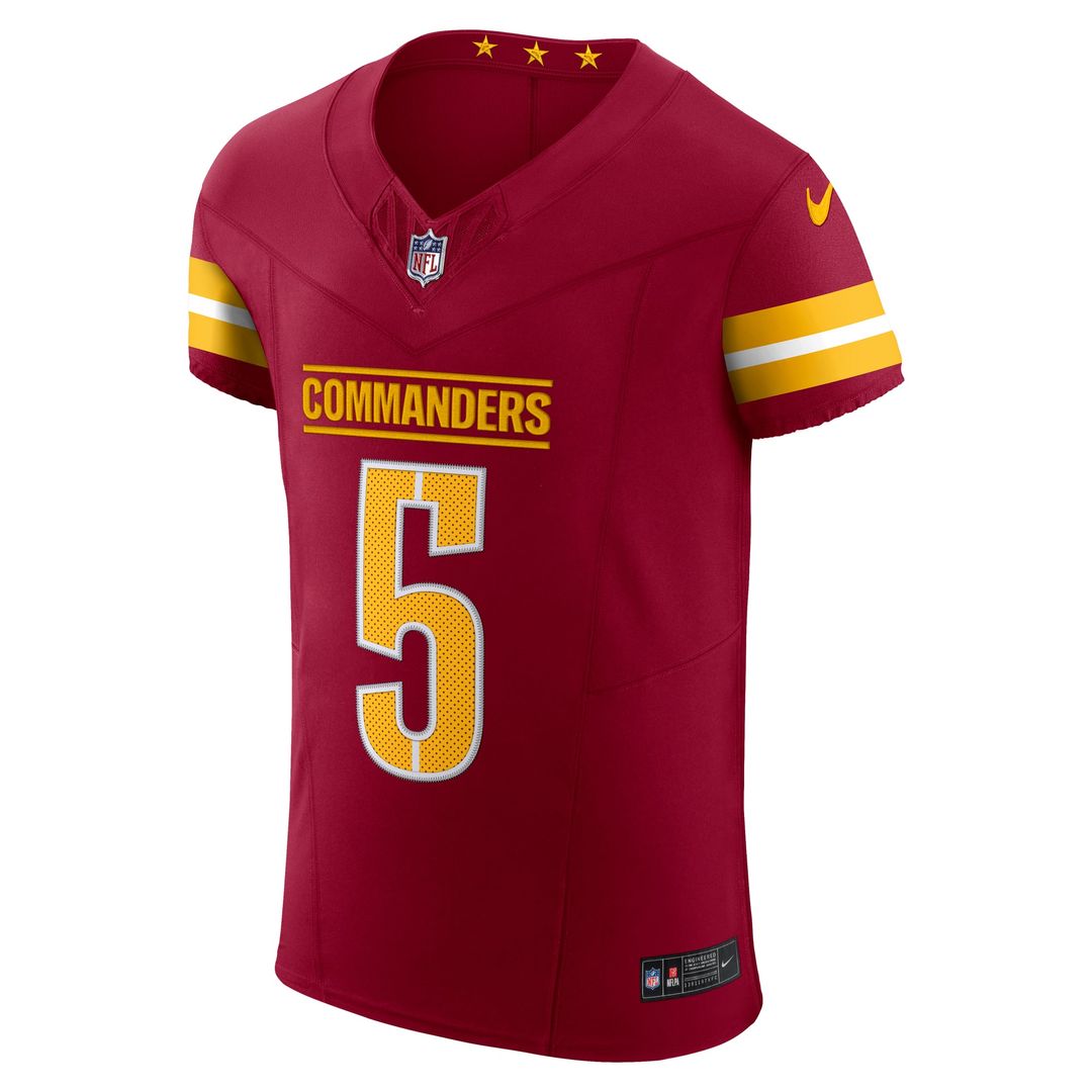 Washington Commanders Jayden Daniels Black Alternate Vapor F.U.S.E. Elite Jersey product image 8, provided for visual