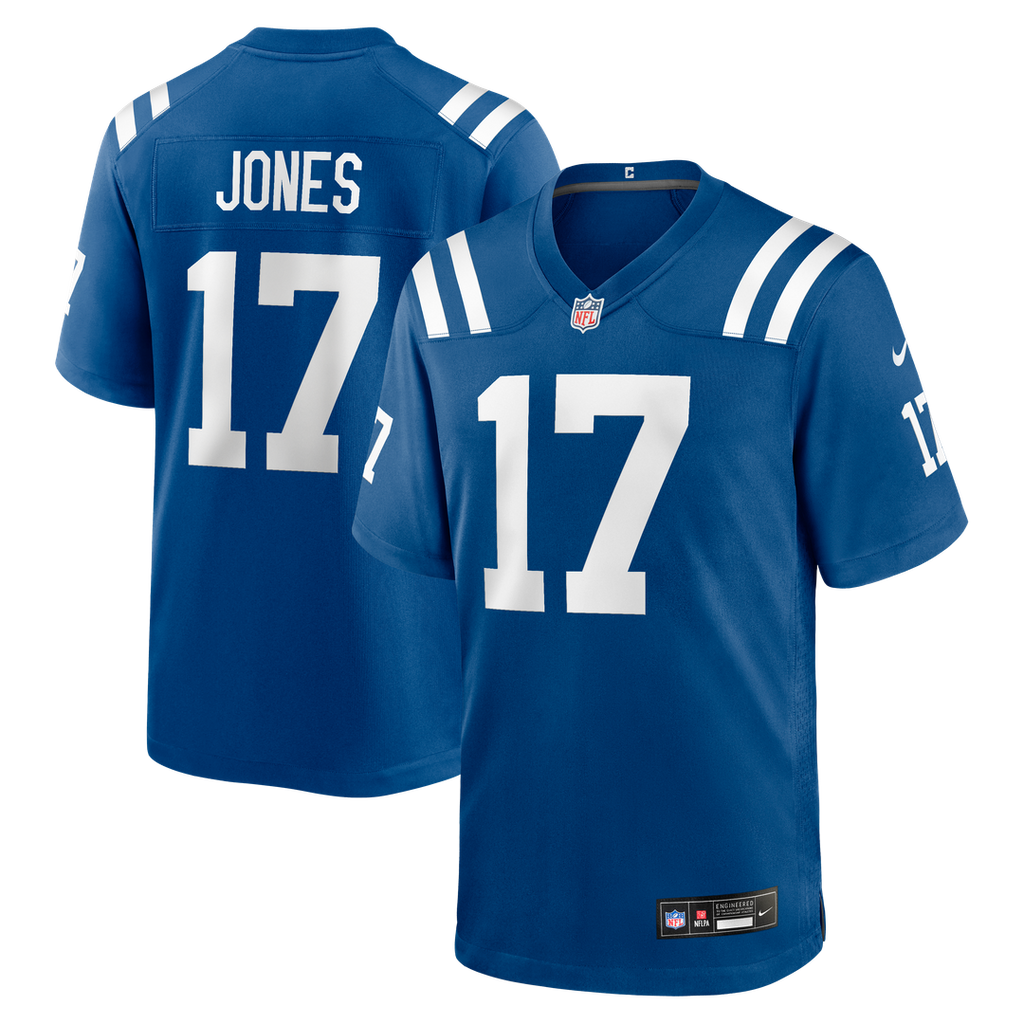 Indianapolis Colts Daniel Jones White Game Jersey product image 7, provided for visual reference and product detail review