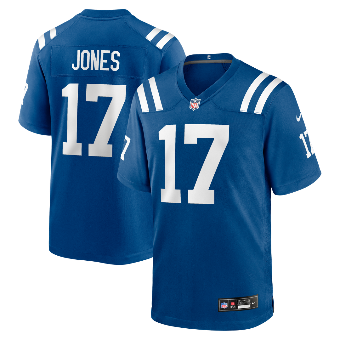 Indianapolis Colts Daniel Jones White Game Jersey product image 7, provided for visual reference and product detail review