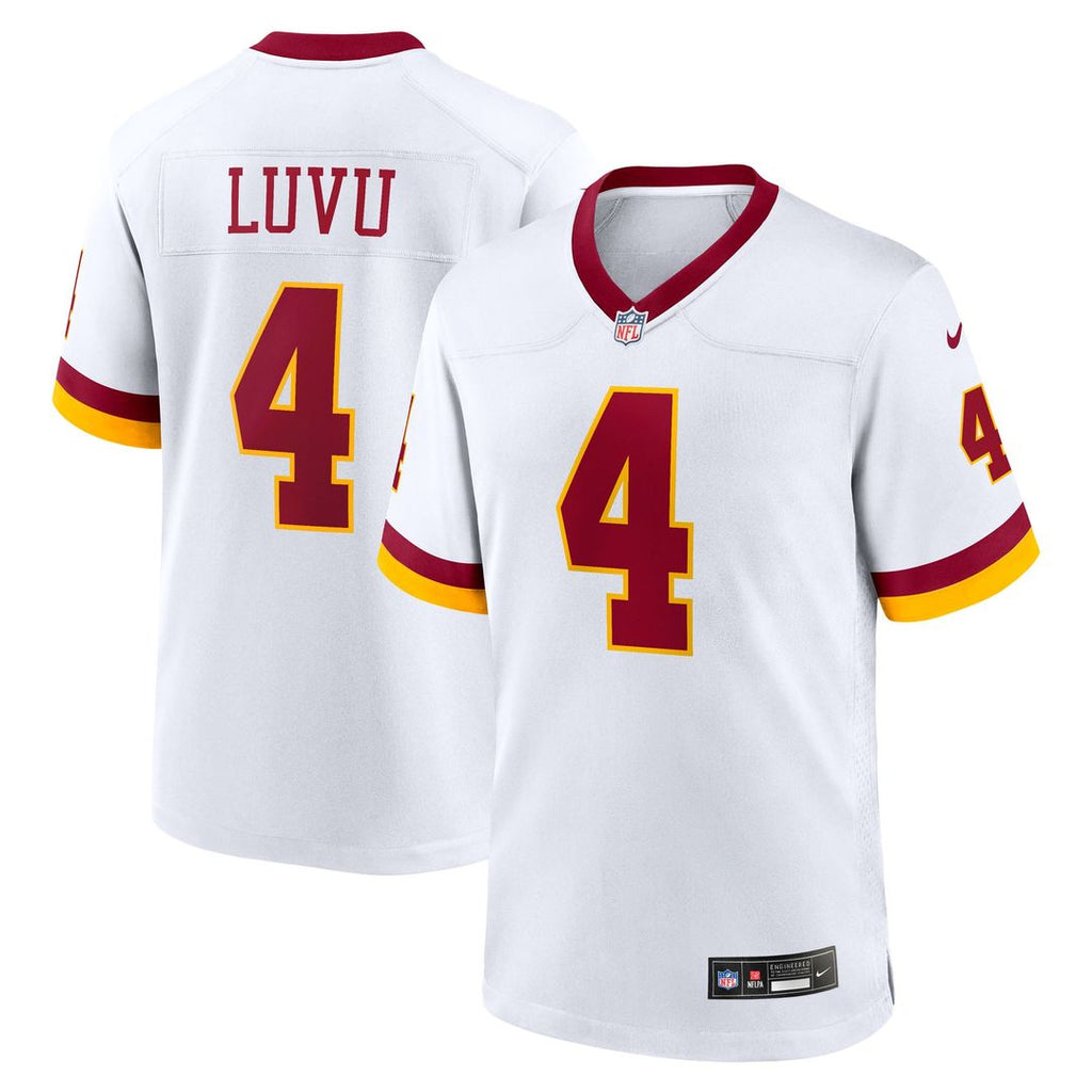 Washington Commanders Frankie Luvu White Game Super Bowl Era Jersey product image 1, provided for visual reference and