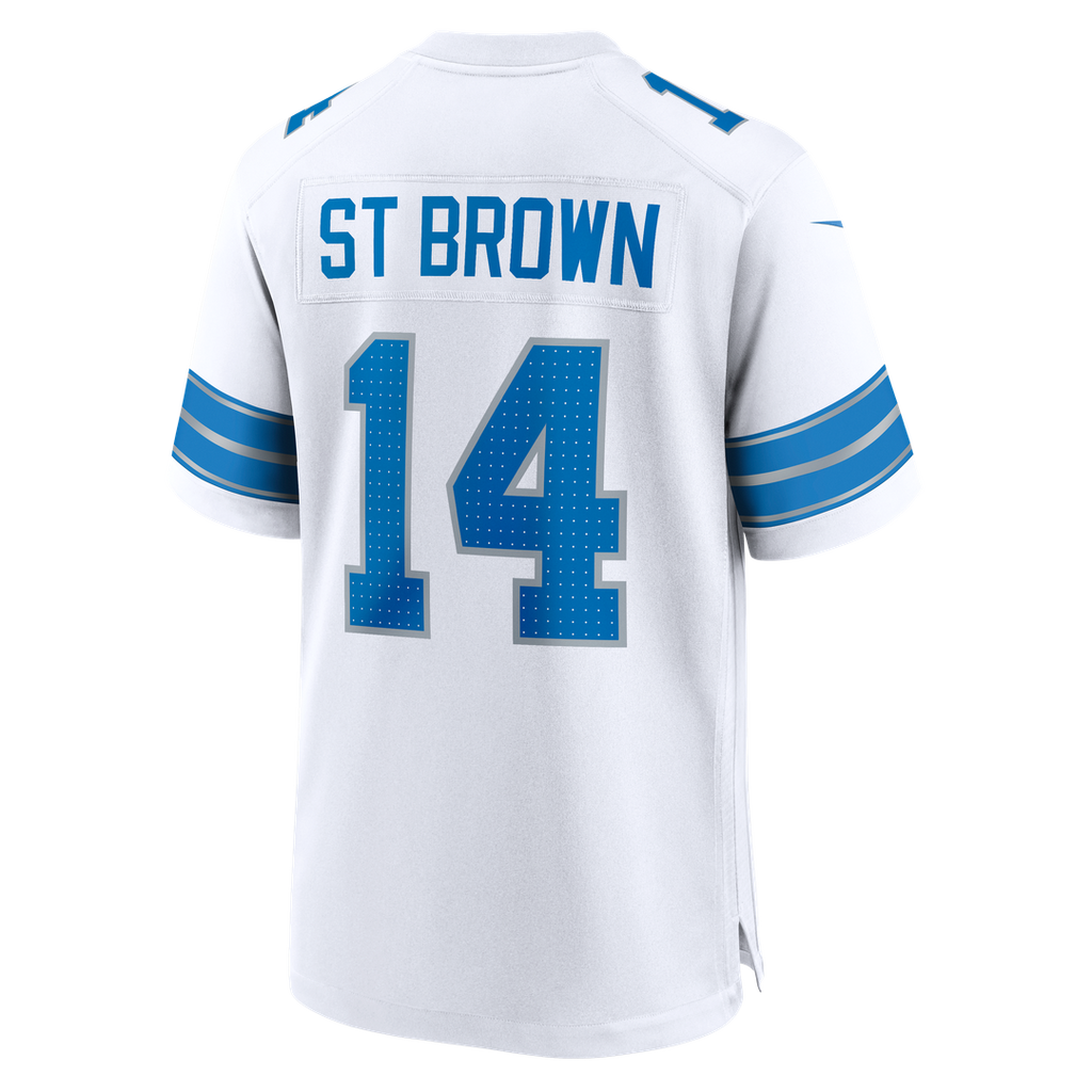 Detroit Lions Amon-Ra St. Brown Blue Game Jersey product image 33, provided for visual reference and product detail review