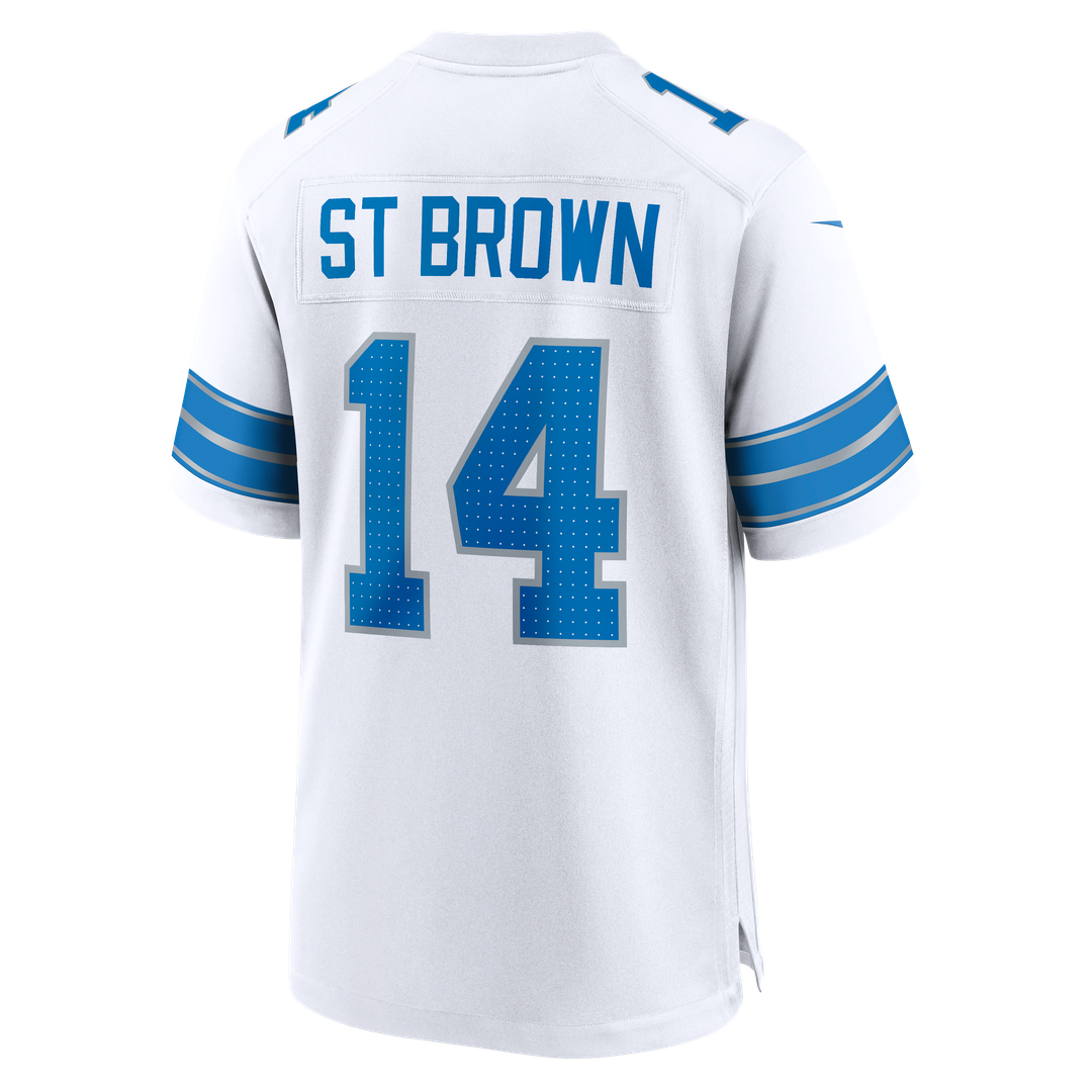 Detroit Lions Amon-Ra St. Brown Blue Game Jersey product image 33, provided for visual reference and product detail review
