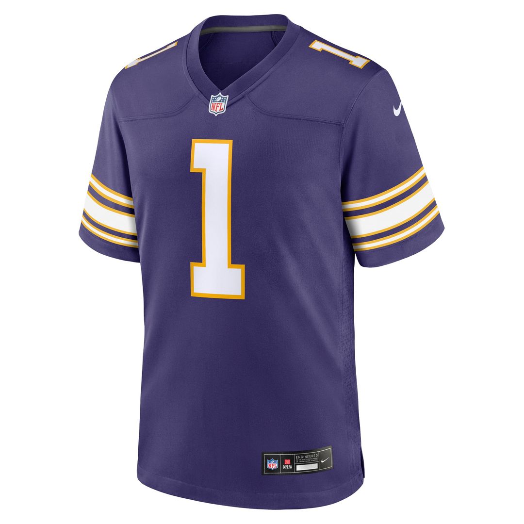 Minnesota Vikings Warren Moon Purple Retired Player Alternate Game Jersey product image 2, provided for visual reference and