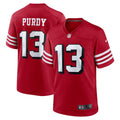 San Francisco 49ers Brock Purdy Scarlet Alternate Game Player Jersey product image 1, provided for visual reference and
