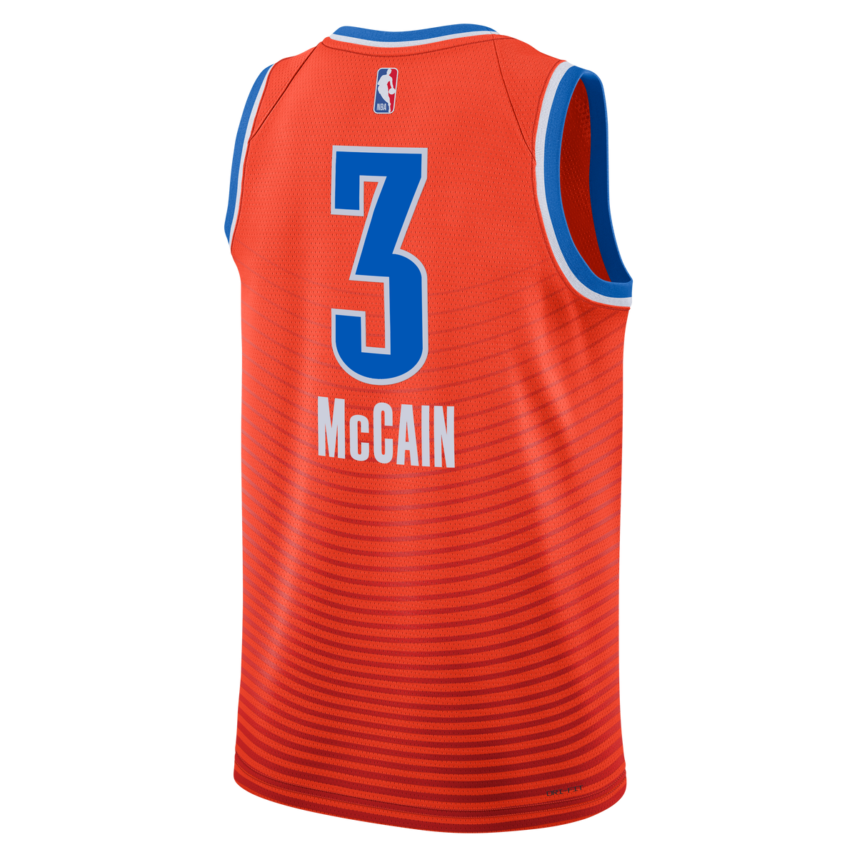 Jared McCain Oklahoma City Thunder Statement Edition Swingman Jersey - Orange - Unisex product image 4, provided for visual