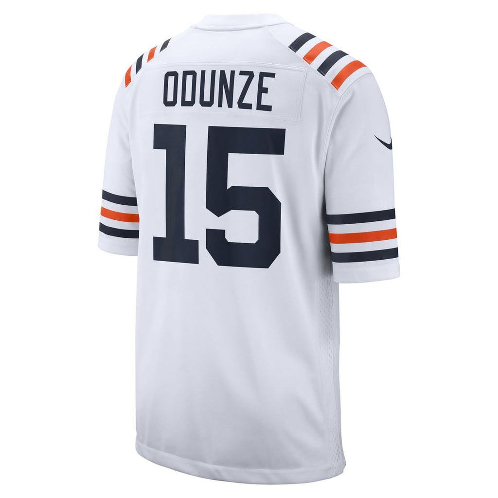 Chicago Bears Rome Odunze White Alternate Game Jersey product image 3, provided for visual reference and product detail