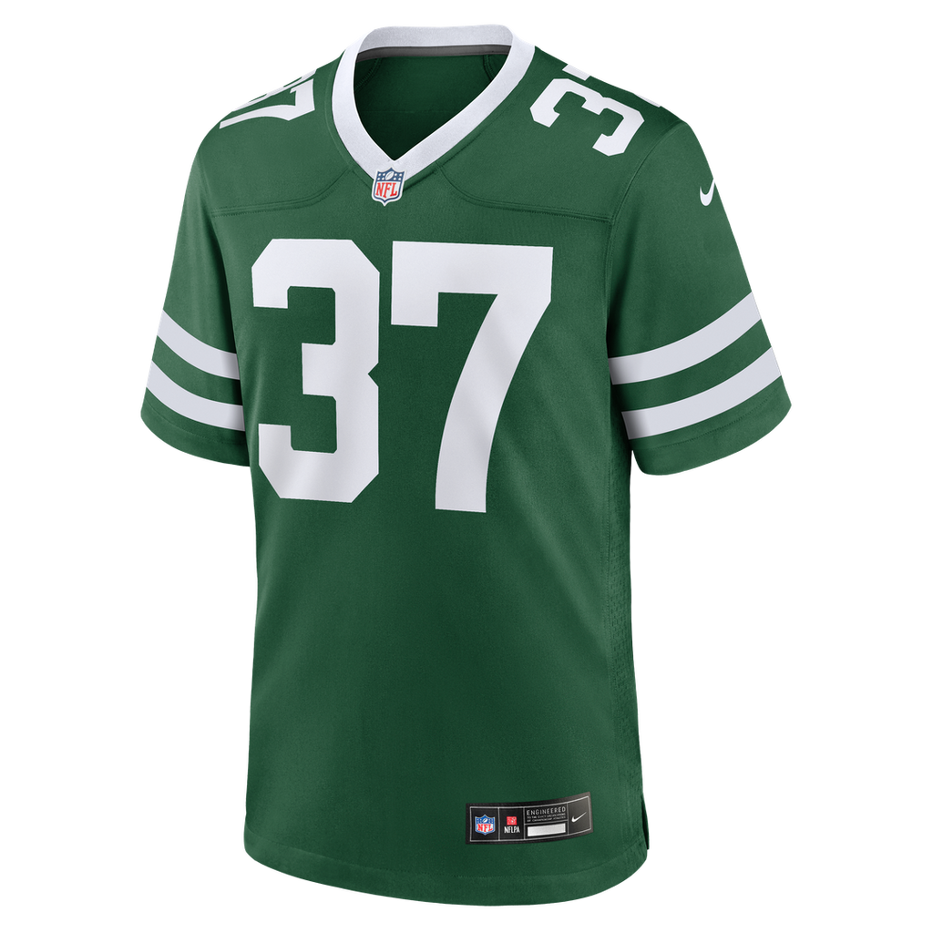New York Jets Qwan'tez Stiggers Legacy Green Team Game Jersey product image 2, provided for visual reference and product
