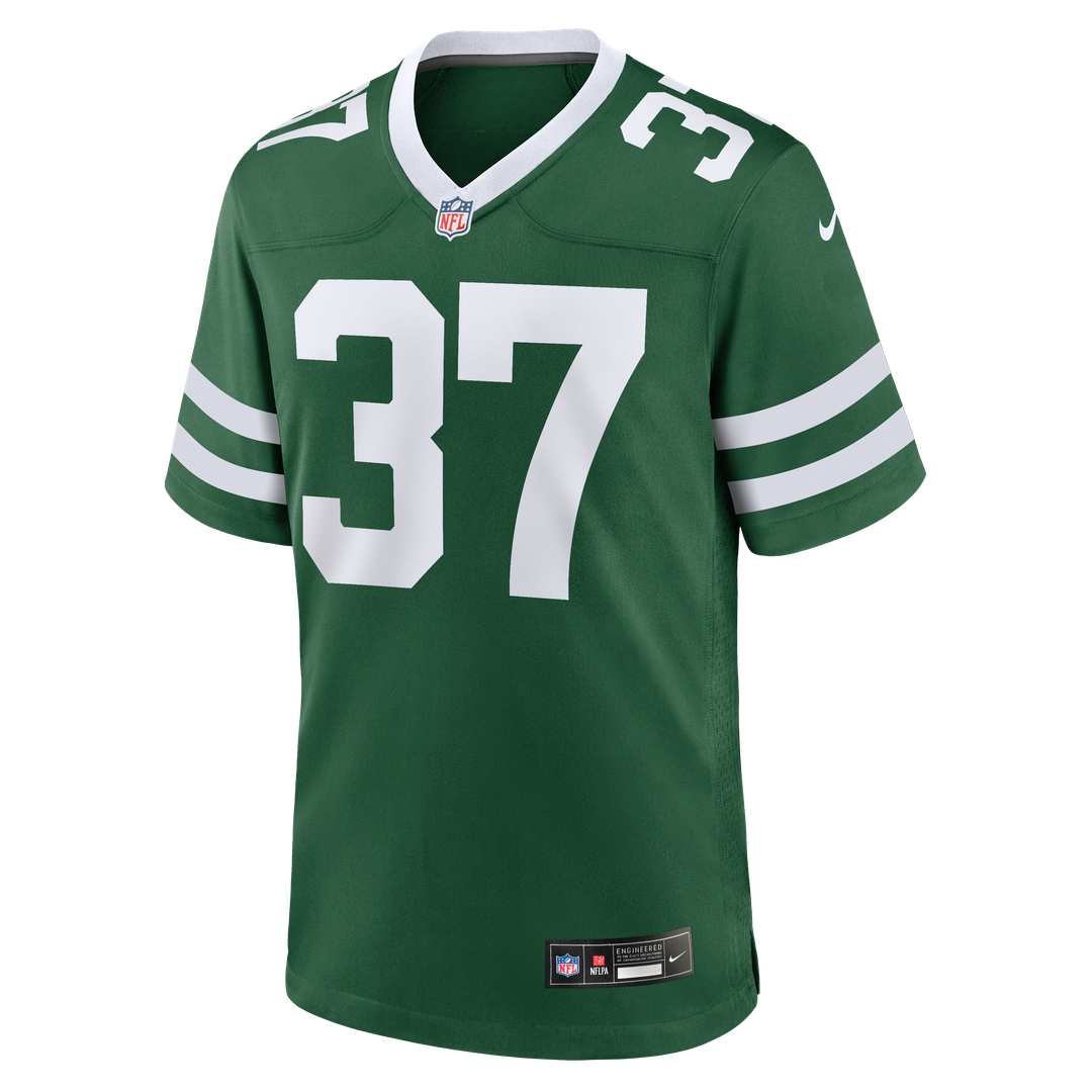 New York Jets Qwan'tez Stiggers Legacy Green Team Game Jersey product image 2, provided for visual reference and product