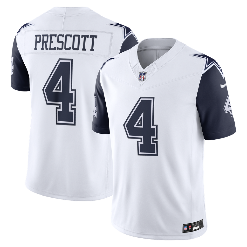 Dallas Cowboys Dak Prescott White Alternate Vapor F.U.S.E. Stitched Limited Jersey product image 1, provided for visual