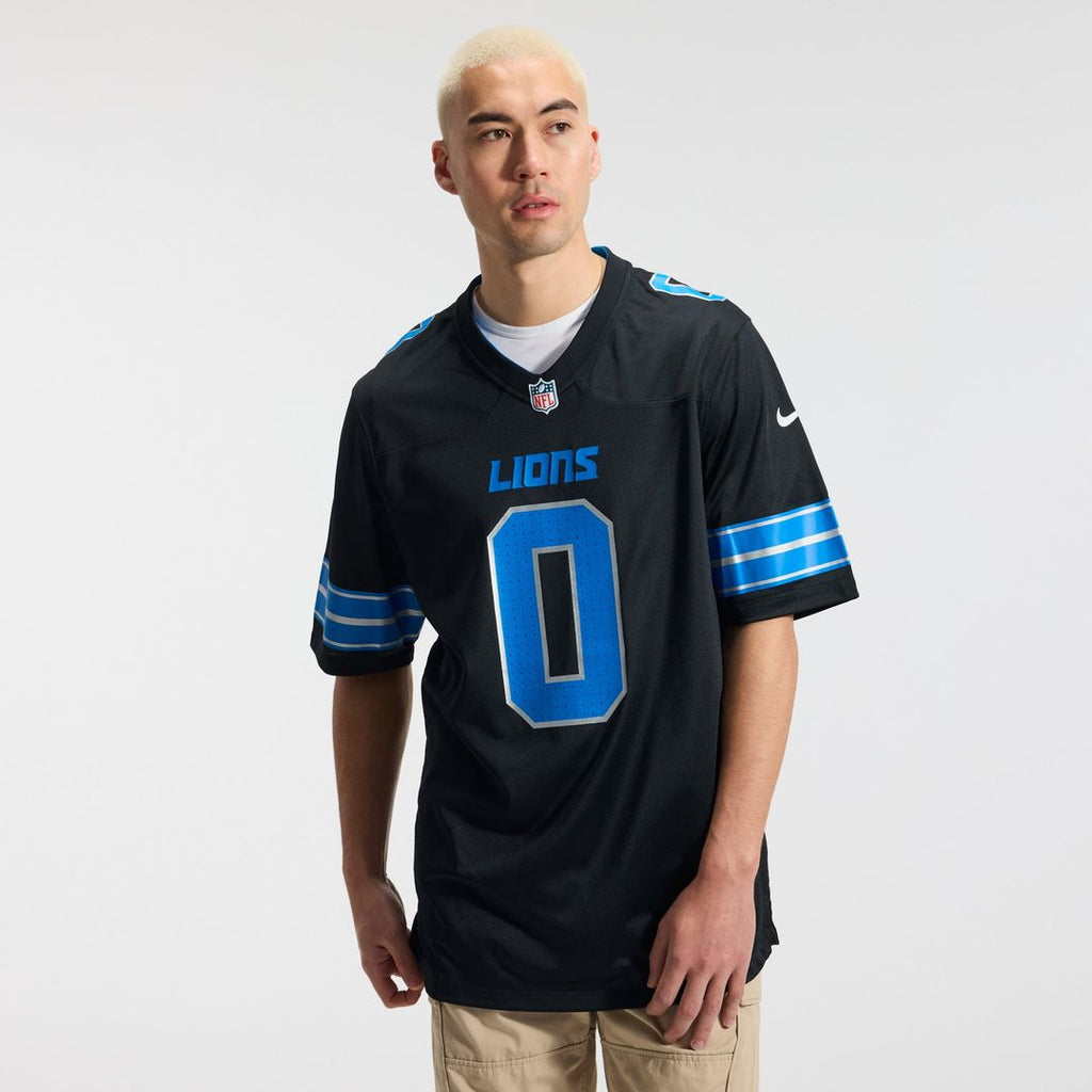 Detroit Lions Jahmyr Gibbs White Game Player Jersey product image 8, provided for visual reference and product detail review