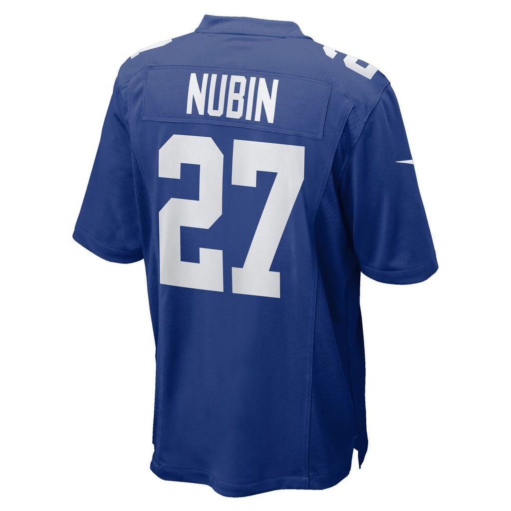 New York Giants Tyler Nubin Royal Team Game Jersey product image 3, provided for visual reference and product detail review