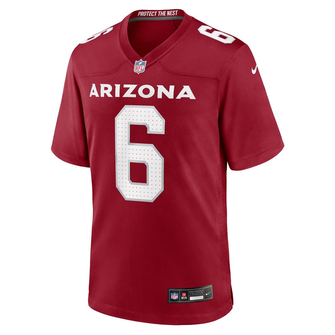 Arizona Cardinals James Conner Cardinal Home Game Jersey product image 2, provided for visual reference and product detail