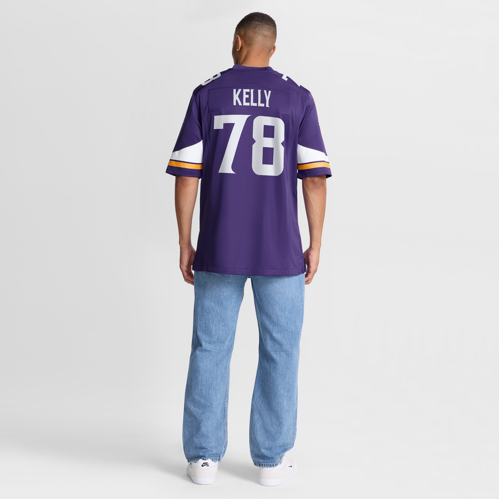 Minnesota Vikings Ryan Kelly Purple Team Game Jersey product image 8, provided for visual reference and product detail review