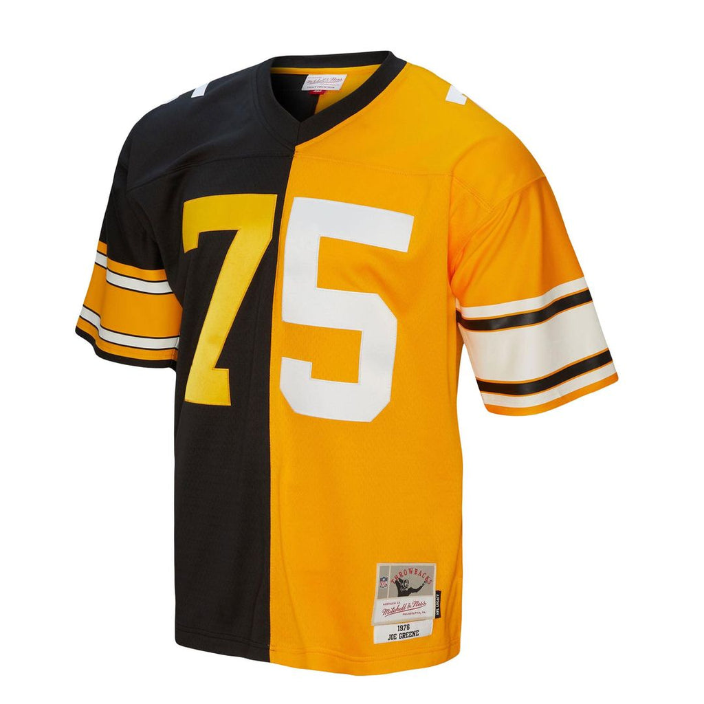 Pittsburgh Steelers Joe Greene Black/Gold 1976 Split Legacy Replica Jersey product image 2, provided for visual reference