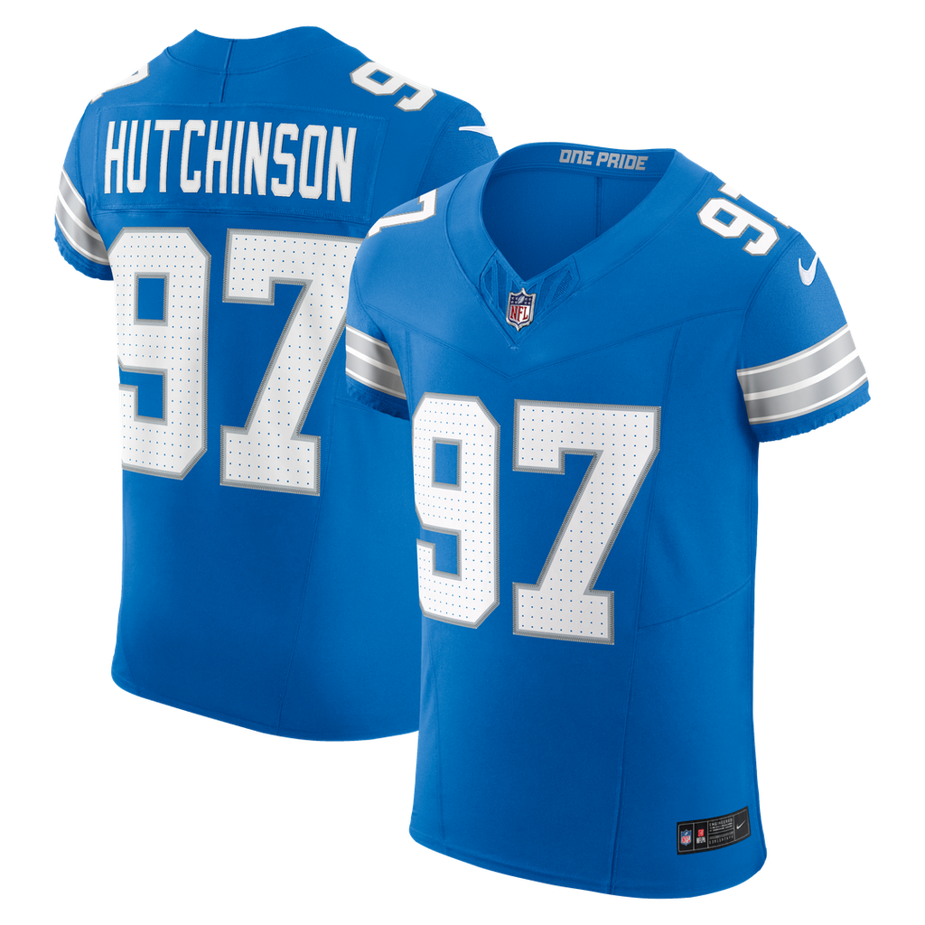 Detroit Lions Aidan Hutchinson Black Alternate Vapor F.U.S.E. Elite Jersey product image 21, provided for visual reference