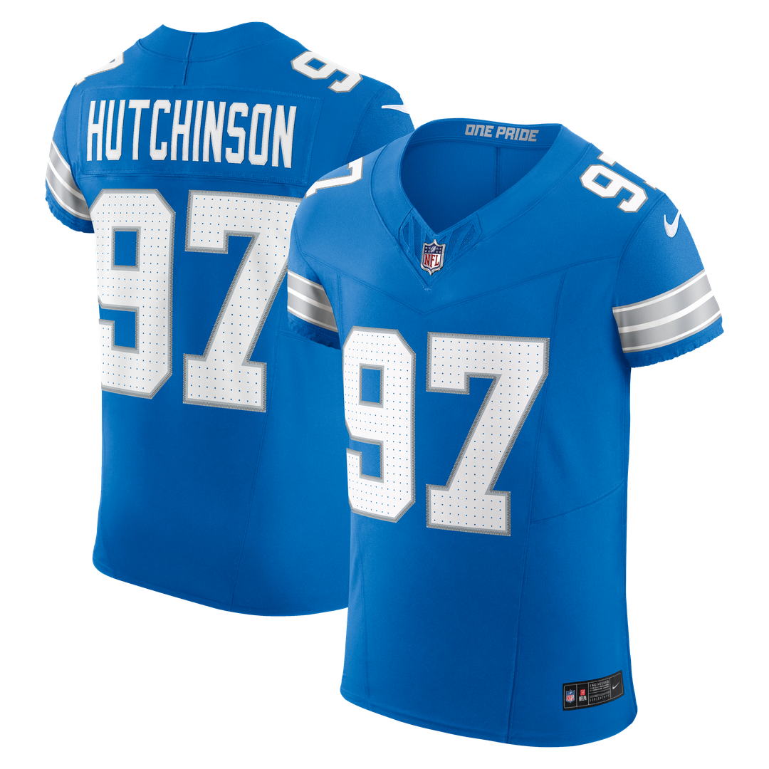 Detroit Lions Aidan Hutchinson Black Alternate Vapor F.U.S.E. Elite Jersey product image 21, provided for visual reference