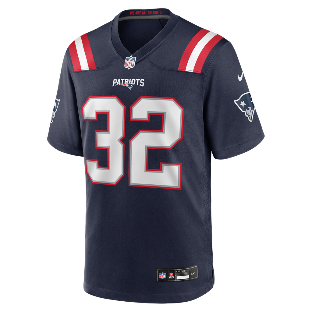 New England Patriots TreVeyon Henderson Navy 2025 NFL Draft Game Jersey product image 10, provided for visual reference and