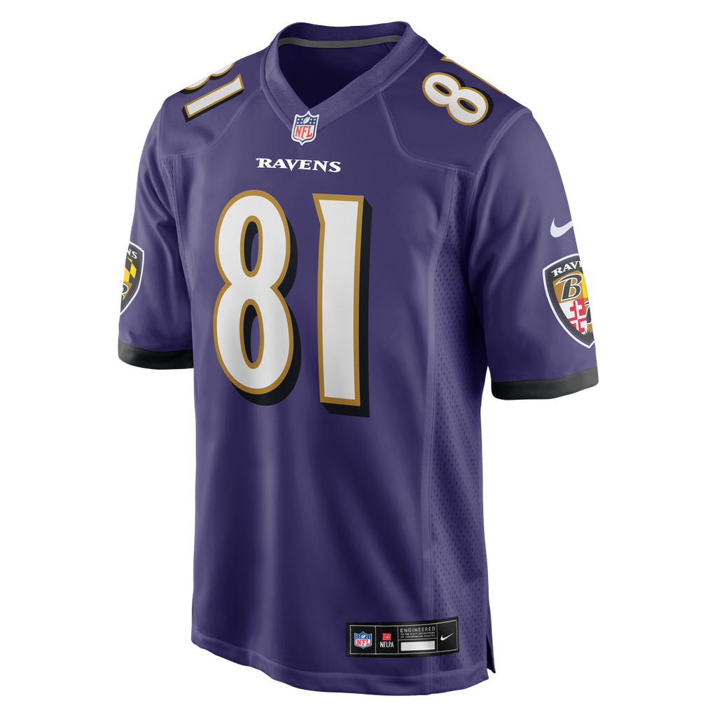 Baltimore Ravens Devontez Walker Purple Team Game Jersey product image 2, provided for visual reference and product detail