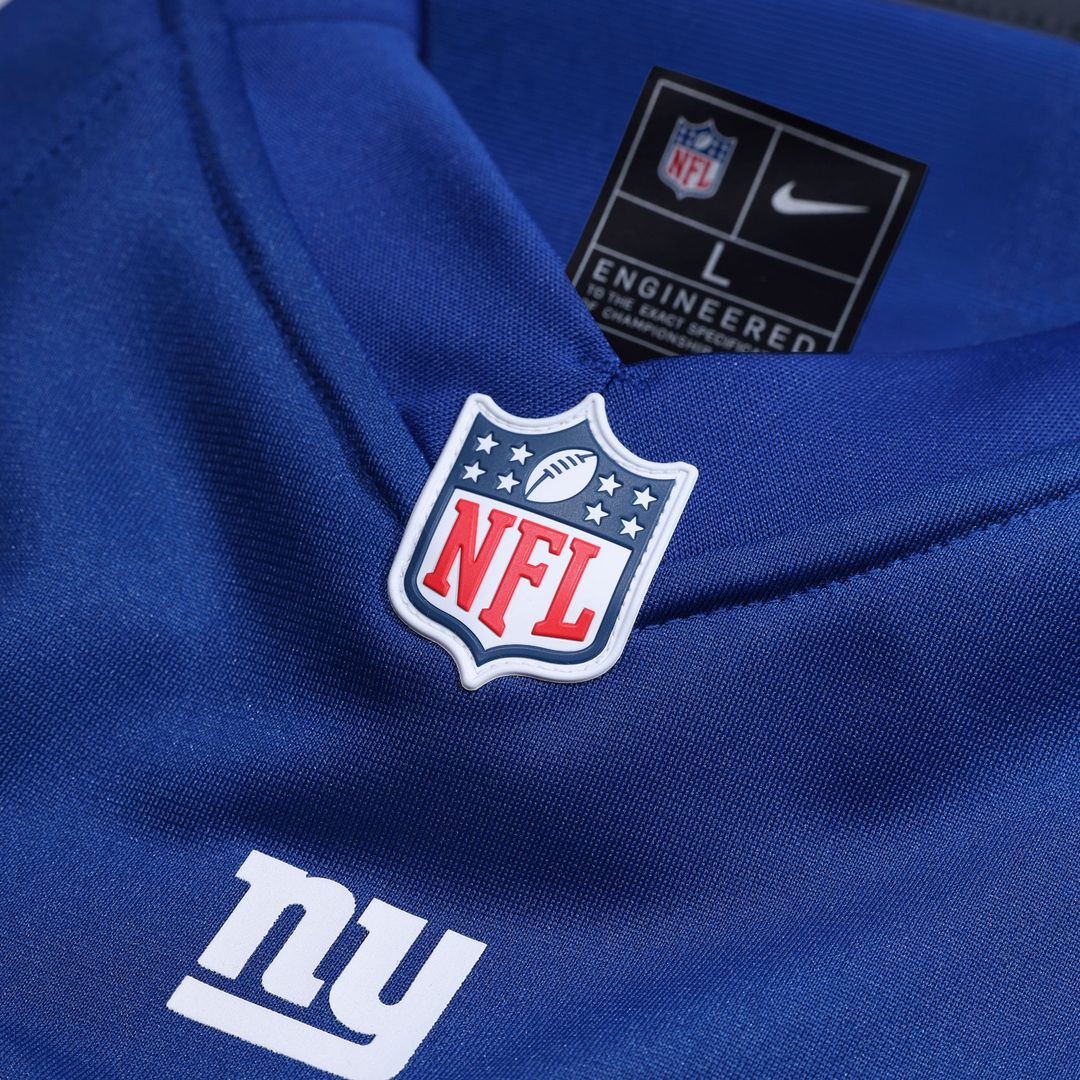 New York Giants Cam Skattebo Royal Game Jersey product image 4, provided for visual reference and product detail review