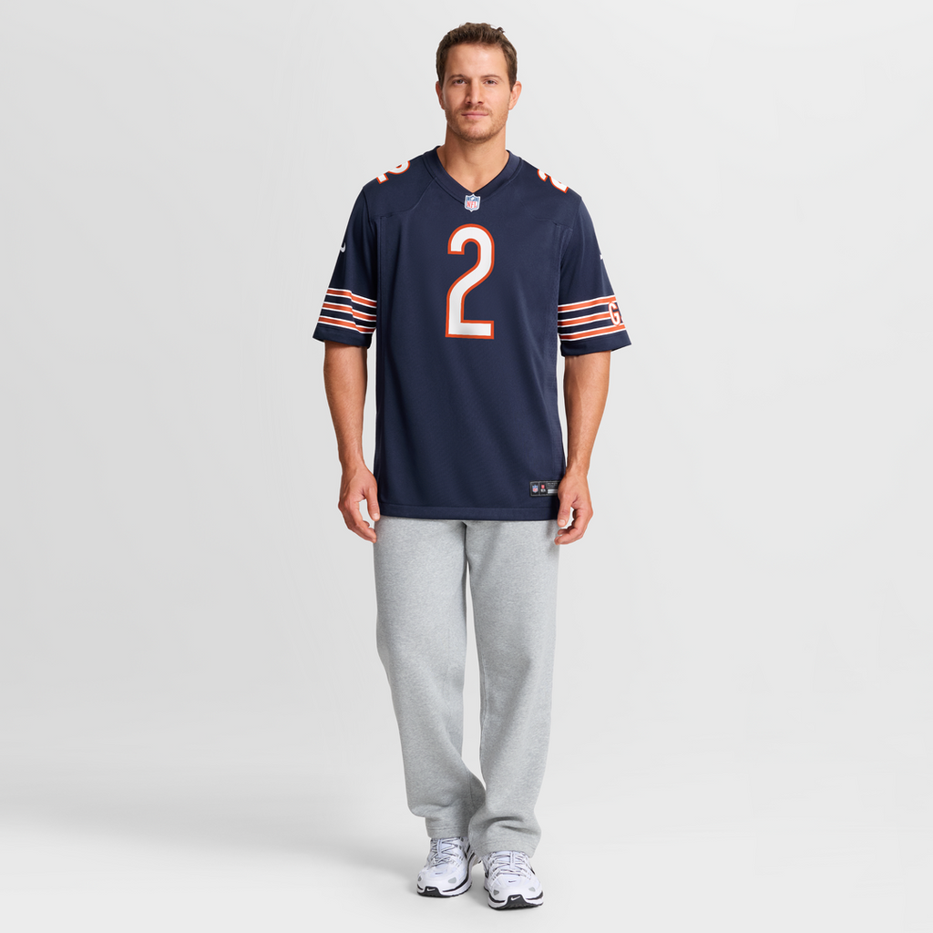 Chicago Bears Coby Bryant Navy Team Game Jersey product image 4, provided for visual reference and product detail review