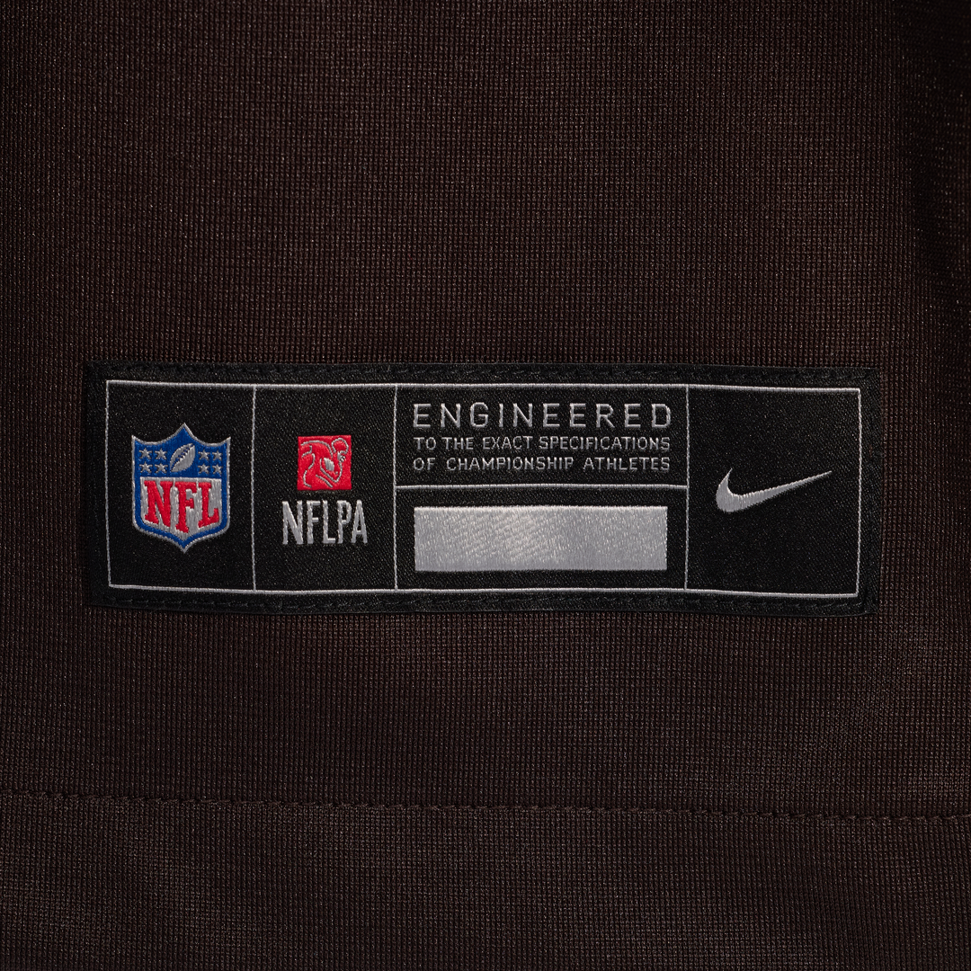 Cleveland Browns Justin Jefferson Brown Game Jersey product image 8, provided for visual reference and product detail review