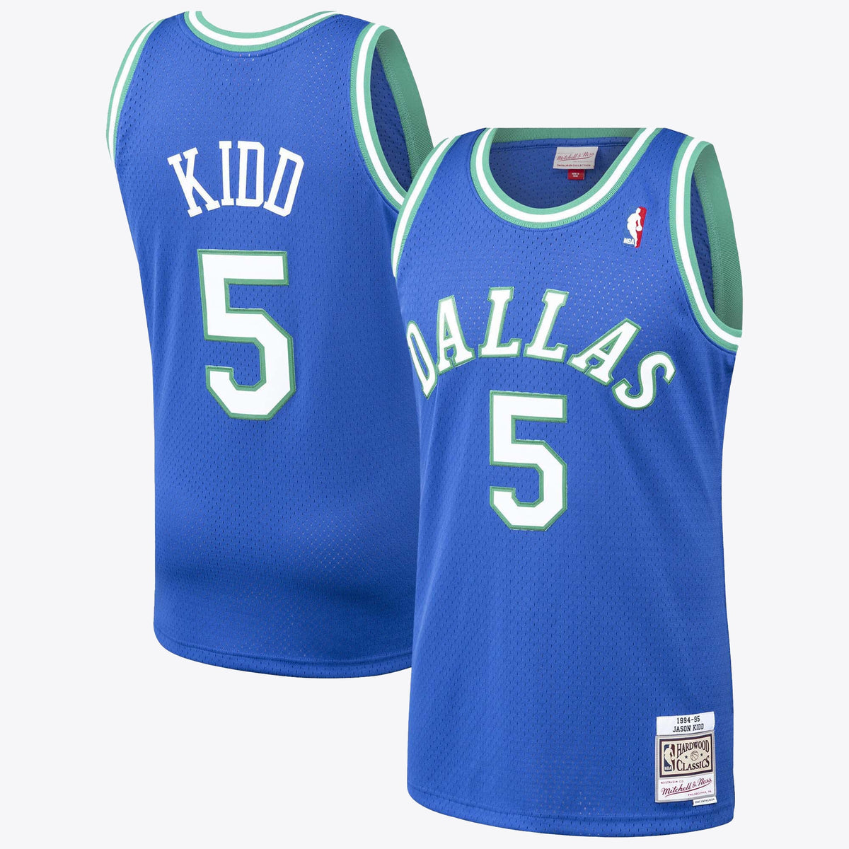 Dallas Mavericks Hardwood Classics Road Basketball Jersey By - Jason Kidd product image 1, provided for visual reference and