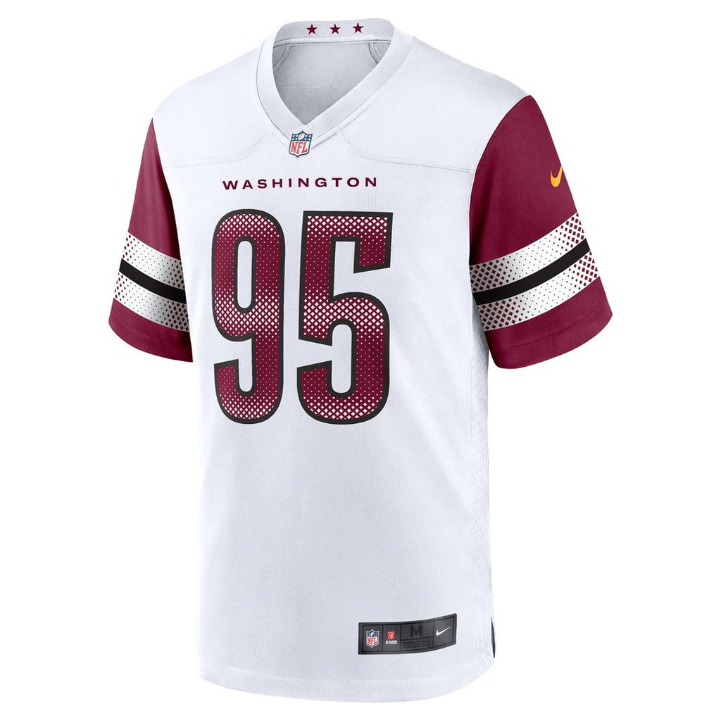 Washington Commanders Jer'Zhan Newton White Game Jersey product image 2, provided for visual reference and product detail