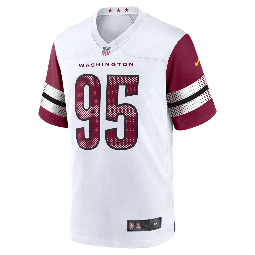 Washington Commanders Jer'Zhan Newton White Game Jersey product image 2, provided for visual reference and product detail