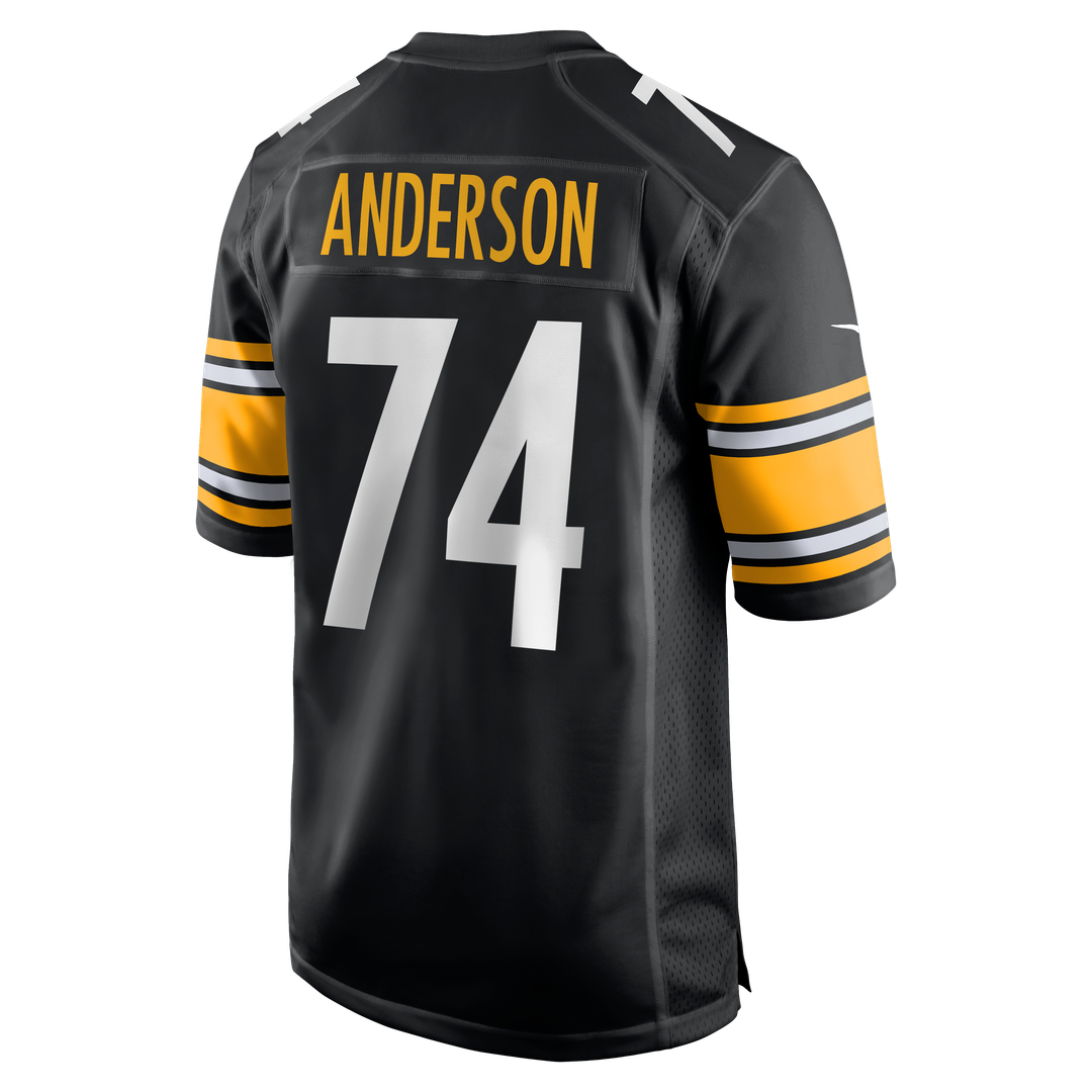 Pittsburgh Steelers Spencer Anderson Black Game Jersey product image 3, provided for visual reference and product detail