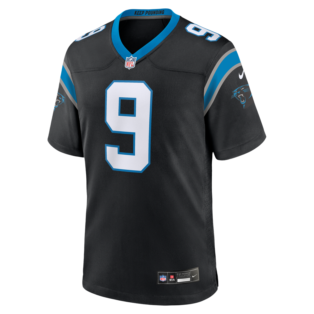 Carolina Panthers Bryce Young Black Team Game Jersey product image 6, provided for visual reference and product detail review