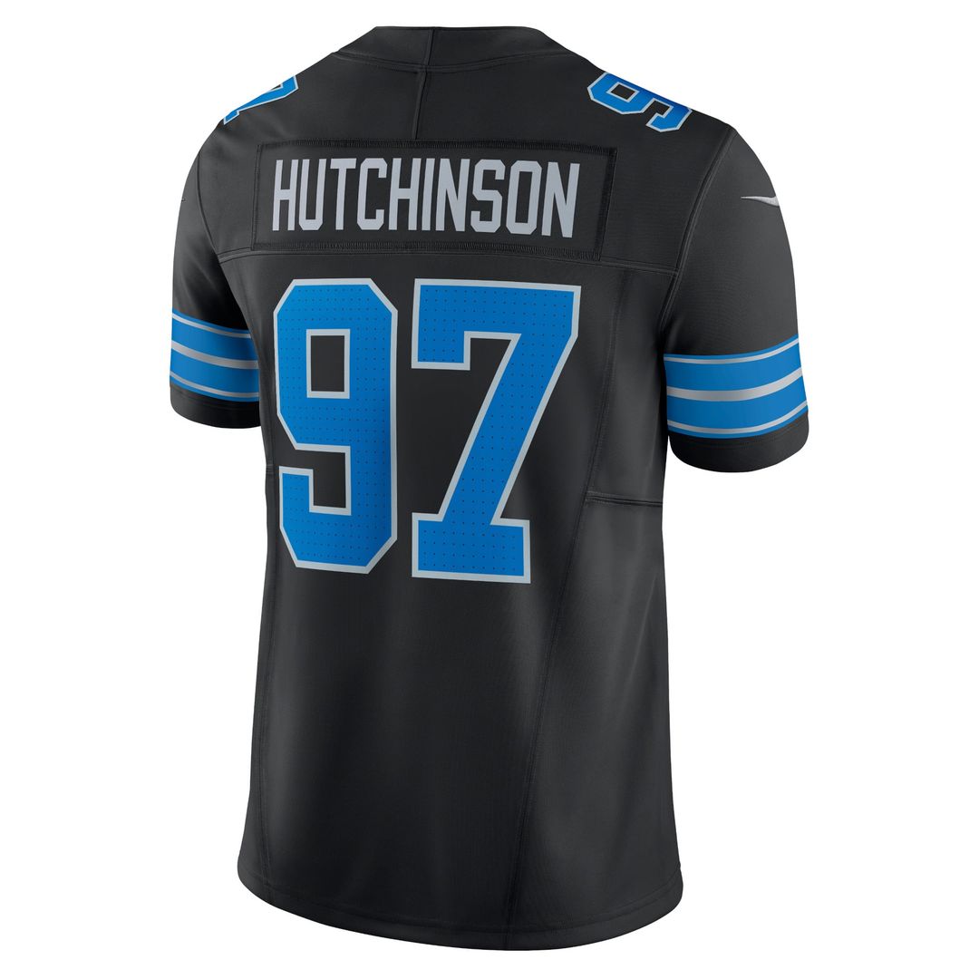 Detroit Lions Aidan Hutchinson Black 2nd Alternate Vapor F.U.S.E. Limited Jersey product image 6, provided for visual