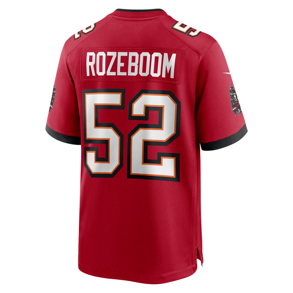 Tampa Bay Buccaneers Christian Rozeboom Red Team Game Jersey product image 5, provided for visual reference and product