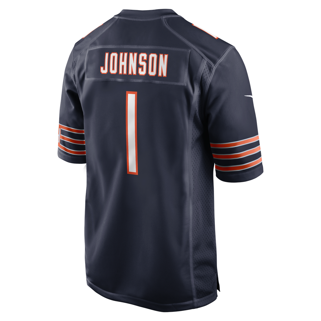 Chicago Bears Jaylon Johnson Navy Game Jersey product image 3, provided for visual reference and product detail review