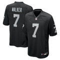 Las Vegas Raiders Quay Walker Black Team Game Jersey product image 1, provided for visual reference and product detail review