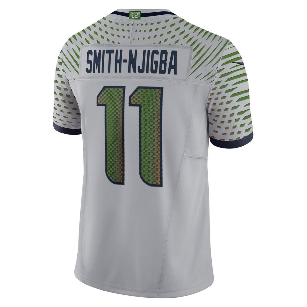 Seattle Seahawks Jaxon Smith-Njigba Gray Rivalries Collection Stitched Limited Jersey product image 3, provided for visual