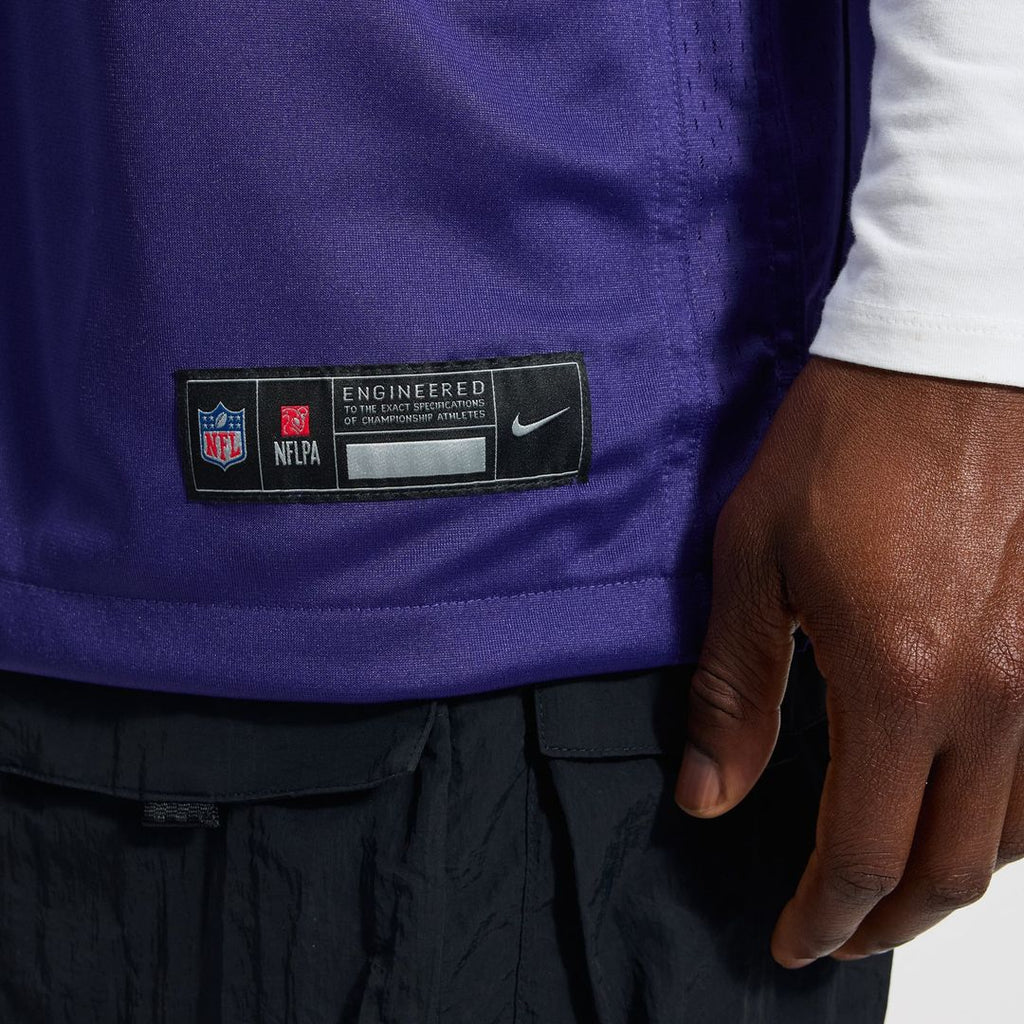 Baltimore Ravens Lamar Jackson Purple Team Game Jersey product image 14, provided for visual reference and product detail
