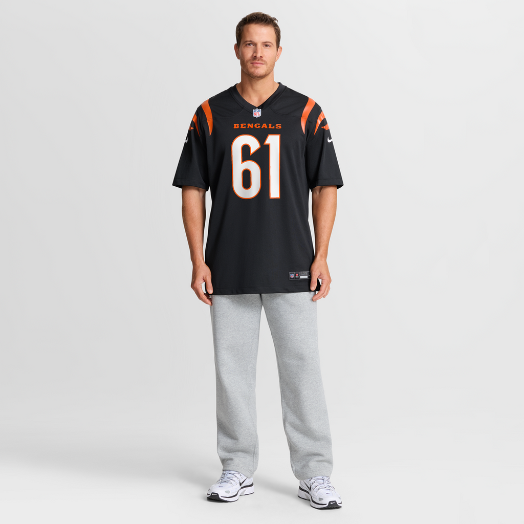 Cincinnati Bengals Cody Ford Black Game Jersey product image 7, provided for visual reference and product detail review